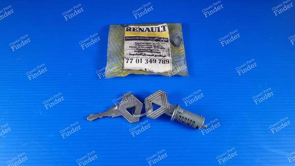 Barillet de bouchon de réservoir avec 2 clés siglées du losange - RENAULT 21 (R21) - 7701349789- 2
