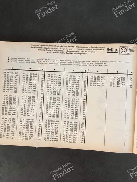 Spare Parts Manual - PR 907 (6th Edition) - RENAULT 12 / Virage (R12) - 7701437674- 5