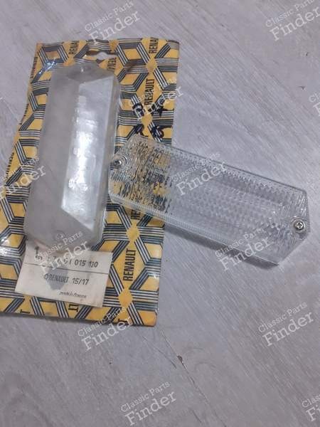 Cabochon de clignotant / veilleuse - Phase 1 - RENAULT 15 / 17 (R15 - R17) - 51113 / 7701015130- 0
