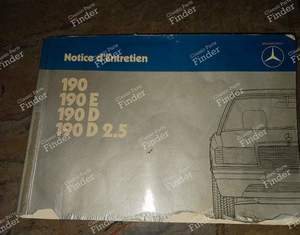 Instruction manual - MERCEDES BENZ 190 (W201)
