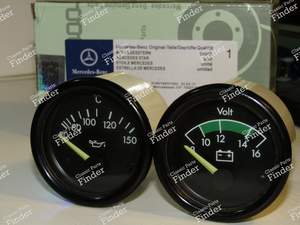 Rare oil temperature gauge and voltmeter - MERCEDES BENZ 190 (W201) - 2015420024 / 2015420005- thumb-1