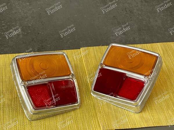 2 hintere Cabochons für SIMCA 1000 - SIMCA 900 / Simc'4 / 1000 / 1005 / 1006 / 1118 /Abarth 1150 - 6303 / 6302 (?)- 0