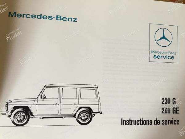 Service manual G - MERCEDES BENZ G (W460 / W461 / W462 / W463) - 4605840296 / 65007012- 3