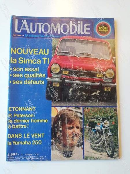 Journal L'Automobile - August 1973 - SIMCA-CHRYSLER-TALBOT 1100 / 1204 / VF - #327- 0