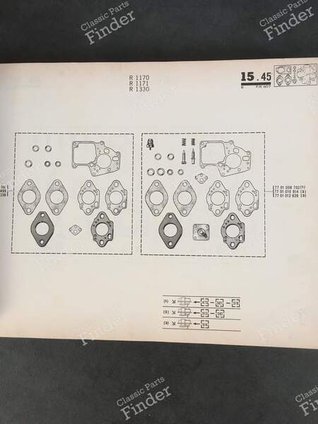 Spare Parts Manual - PR 907 (6th Edition) - RENAULT 12 / Virage (R12) - 7701437674- 4