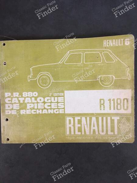 Spare Parts Manual - PR 880 - RENAULT 6 (R6) - 7701428480- 0