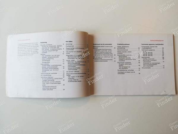 Owner's manual - S-Class in Dutch - MERCEDES BENZ S (W116) - A1165843496 / 65004797- 1
