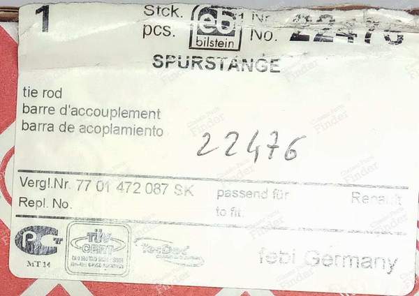 Biellette intérieure de direction gauche ou droite modèle avec crémaillere TRW, - RENAULT Mégane I - 22476- 1