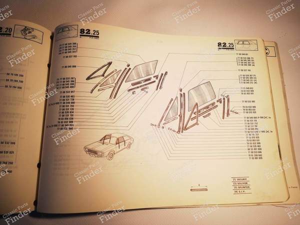 Spare parts catalog for R15 TL and TS - RENAULT 15 / 17 (R15 - R17) - P.R. 960 / 7701432017- 3