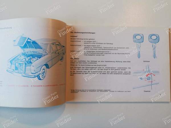 Owner's manual - Version 250 SE - MERCEDES BENZ W108 / W109 - 1085842296- 2