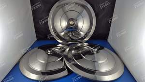 Jeu de 5 enjoliveurs de roues en inox - PEUGEOT 403 - thumb-4