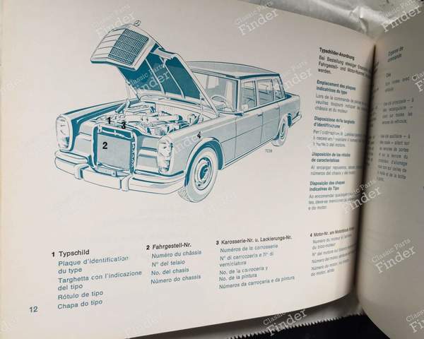 Maintenance manual - MERCEDES BENZ 600 (W100) - 1005840796- 4