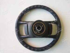 Black leather steering wheel - PORSCHE 924 - thumb-4