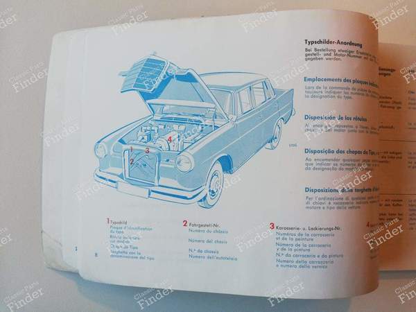 Pflegeanleitung 190 D - MERCEDES BENZ W110 - 1105841296- 2
