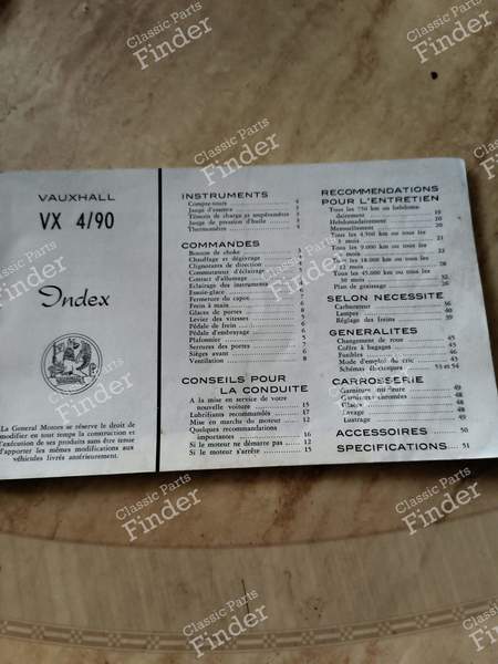 Manuel d'entretien 1963 - VAUXHALL Victor / VX4/90 - 1