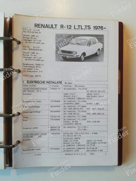 Spare parts manual - RENAULT 4 / 3 / F (R4) - 4