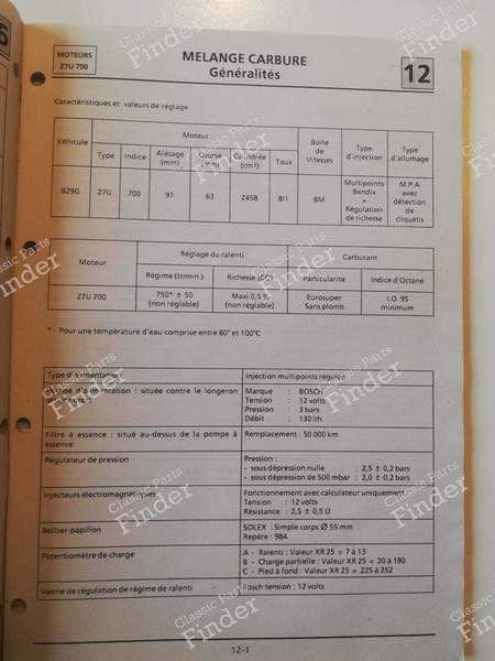 Werkstatthandbuch M.R.249 - V6 Turbo Phase 2 - 205 PS - RENAULT 25 (R25) - 7711088521- 1