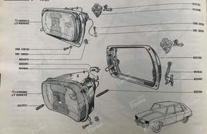 Platine de phare gauche Renault 15, 16 - RENAULT 16 (R16) - 671052- thumb-2