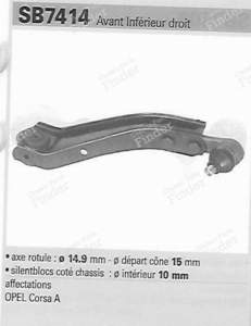 Paar Querlenker vorne links und rechts - OPEL Corsa (A) - TS810/TS811- thumb-8