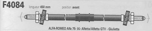 Front Hose - ALFA ROMEO 75 / Milano - F4084- 1
