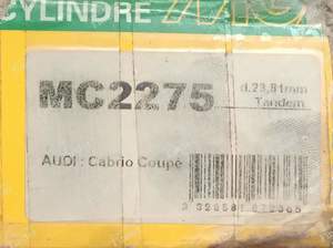 Maitre cylindre tandem 2,8mm - AUDI 100/A6 (C4) - MC2275- thumb-5