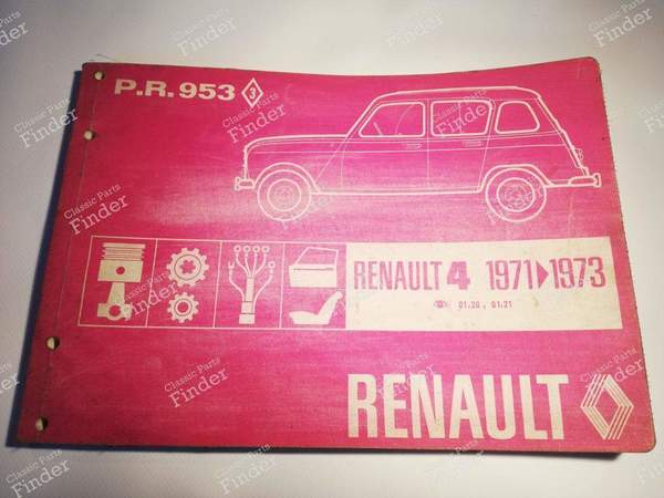 Ersatzteilkatalog - RENAULT 4 / 3 / F (R4) - P.R. 953 / 7701435669- 0