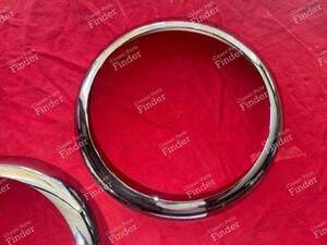 Pair of chrome headlight trim rings - PEUGEOT 203 - thumb-3