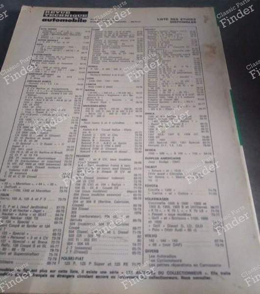 Revue Technique Automobile (RTA) - RENAULT Fuego - 2