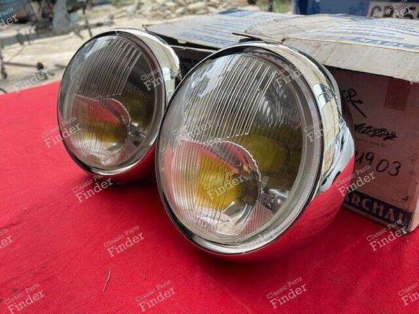 Two MARCHAL AMPLILUX headlights for DS/ID, or others - PEUGEOT 404 Coupé / Cabriolet - 61282203 (?)- 5