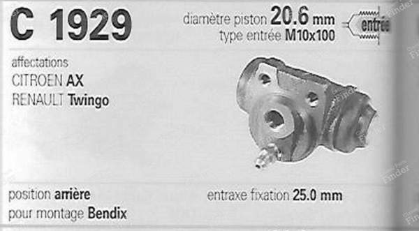 Rear brake kit for 1.2 'Easy' (C0630) with ABS - RENAULT Twingo I - K191- 4
