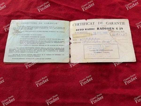 Genuine car radio Owner's manual - CITROËN DS / ID - Radioën S19- 6