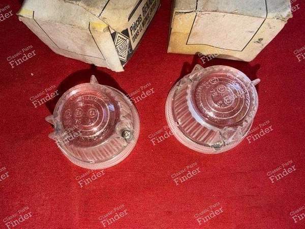 Paire de cabochons de clignotant - RENAULT 4 / 3 / F (R4) - 6727 / 51105- 1