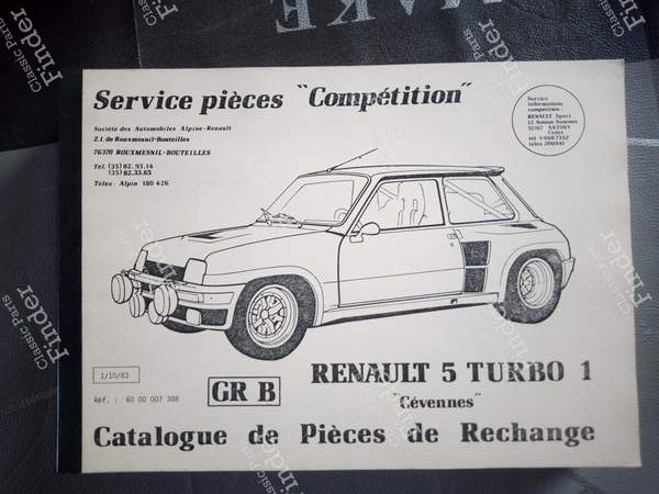 Competition catalogs - RENAULT 5 Turbo (R5) - 6000007370- 1