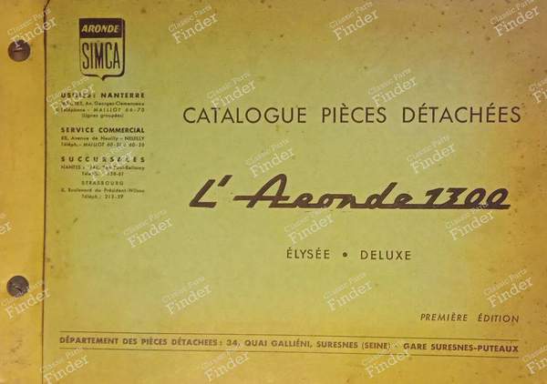 Ersatzteilkatalog - SIMCA Aronde - 0