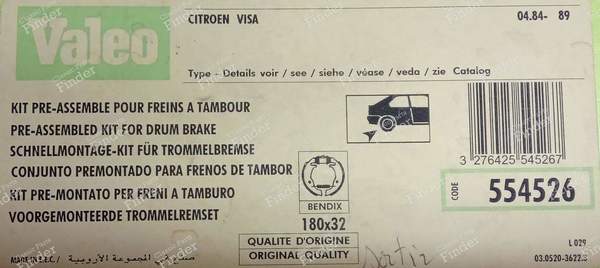 Kit freins arrière Visa Gti, 17D/RD/TRD - CITROËN Visa / C15 - 554526- 6