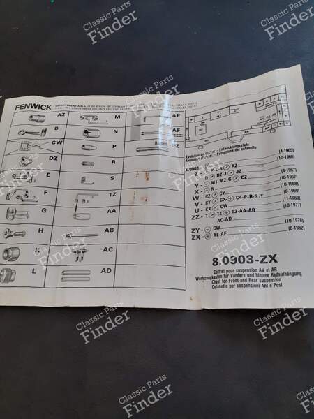 Tools for Front and Rear Suspension - PEUGEOT 305 - 9765.38- 1