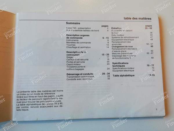 Anleitung - VOLVO 343/340 - 345/360 - TP1373.1 / 4000.7.76- 1