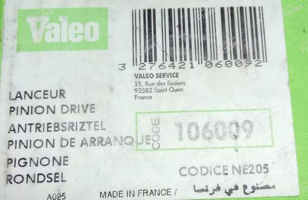 Starter pinion - MATRA-SIMCA-TALBOT Bagheera - 106009- 2