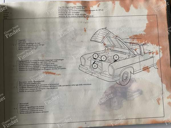 Spare parts manual - MERCEDES BENZ W108 / W109 - 12141- 1