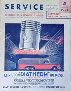 SERVICE 1939 Technical Journal - CHEVROLET Master Pickup (1/2 - 1 1/2 - 3/4 - 1) - Avril 1939- thumb-0