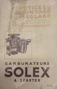 Instructions for Solex BF/T/A carburettor - RENAULT KZ