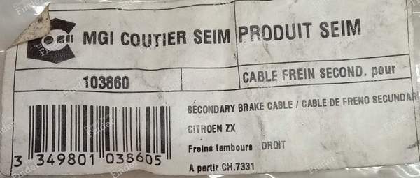Pair of left and right hand brake cables - CITROËN ZX - 103850/103860- 8