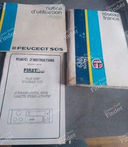Manuel d'utilisation et notice d'entretien pour Peugeot 505 pour PEUGEOT 505