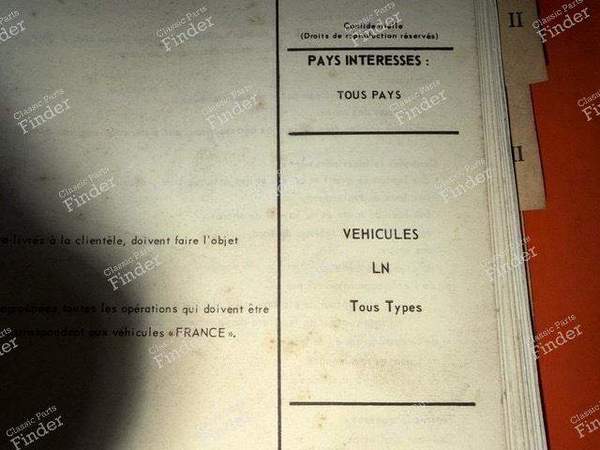 Original technical book on mechanics and electricity - CITROËN LN / LNA - 856.1- 3