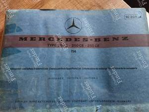 Ersatzteilhandbuch - Coupé-Versionen für MERCEDES BENZ /8 (W114 / W115)