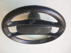 Black leather steering wheel - PORSCHE 924 - thumb-2