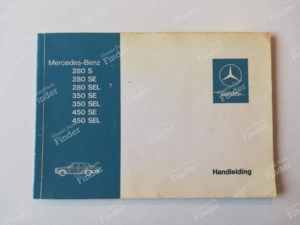 Owner's manual - S-Class in Dutch - MERCEDES BENZ S (W116) - A1165843496 / 65004797- 0