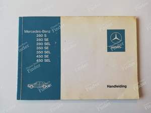 Owner's manual - S-Class in Dutch for MERCEDES BENZ S (W116)