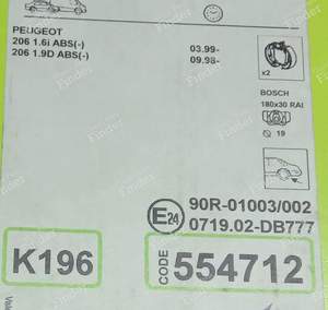 Kit freins arrière - PEUGEOT 206 - K196- thumb-5