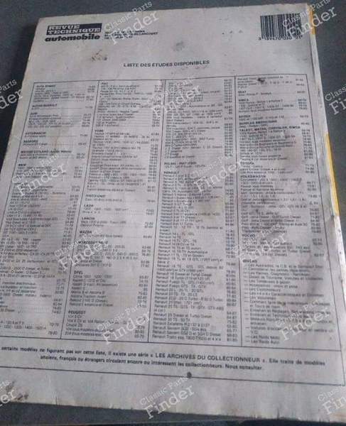 Revue Technique Automobile (RTA) - PEUGEOT 305 - N°381-7- 1